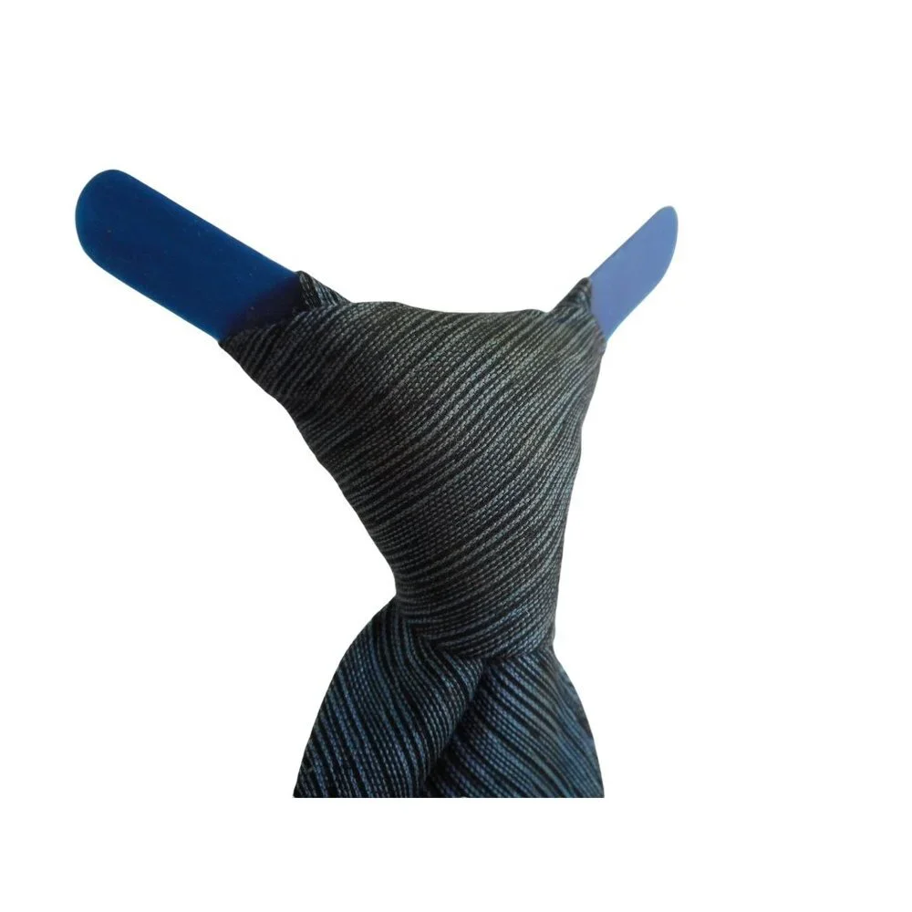 Vintage 1970s/80s Blue Black Striped clip on Tie necktie